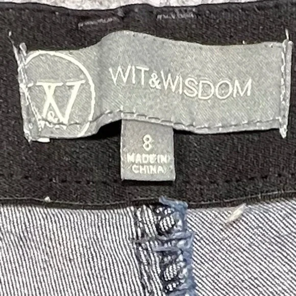 Wit & Wisdom Ab-solution Skinny Jeans Dark Indigo Wash  Stretch Denim Size 8 - Picture 5 of 7